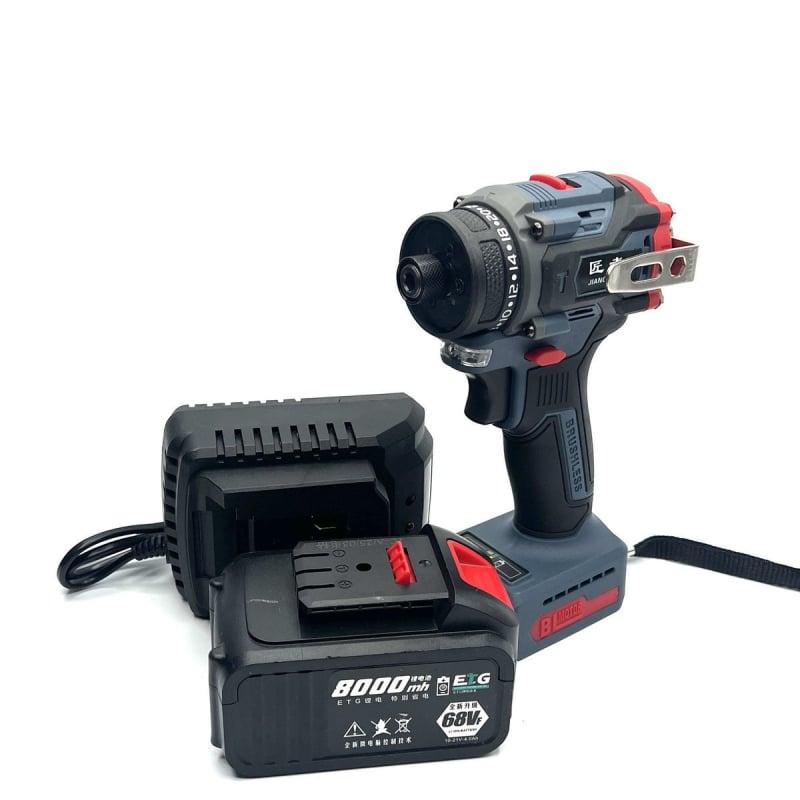 Brushless motoros kézi fúró-csavarhúzó — kettős használatú elektromos fúró és csavarhúzó, rögzített sebesség, kompakt ultra‑rövid dizájn