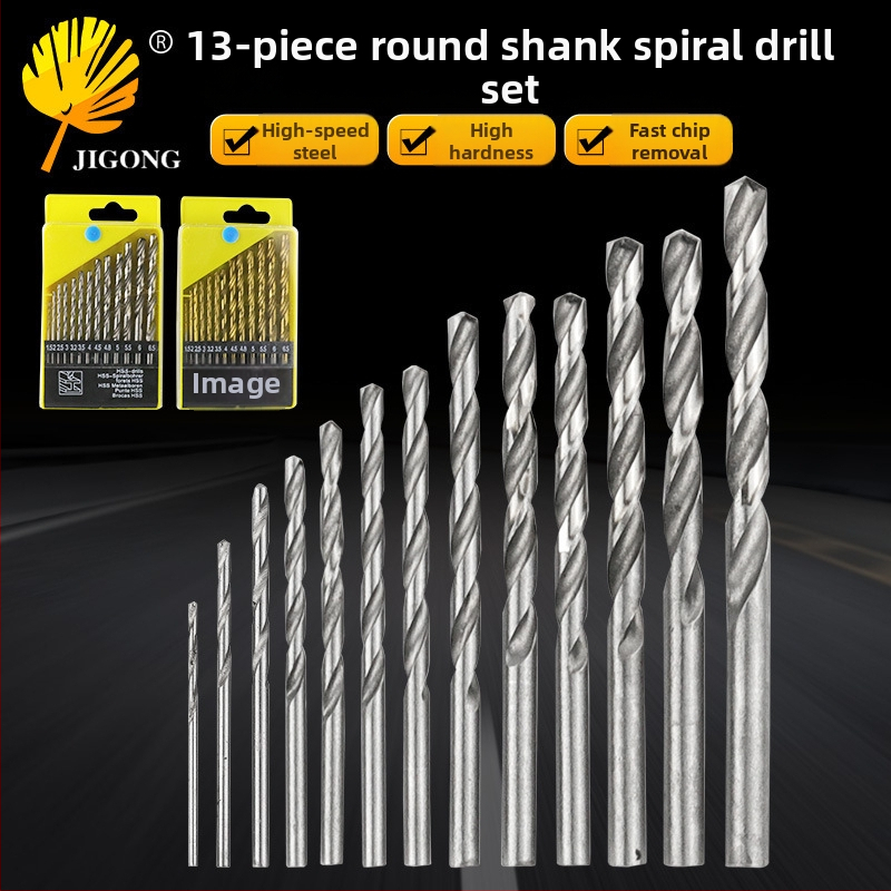 Record Work HSS spirálfúró készlet, titán bevonattal és gyémánt bevonattal, kerek nyél