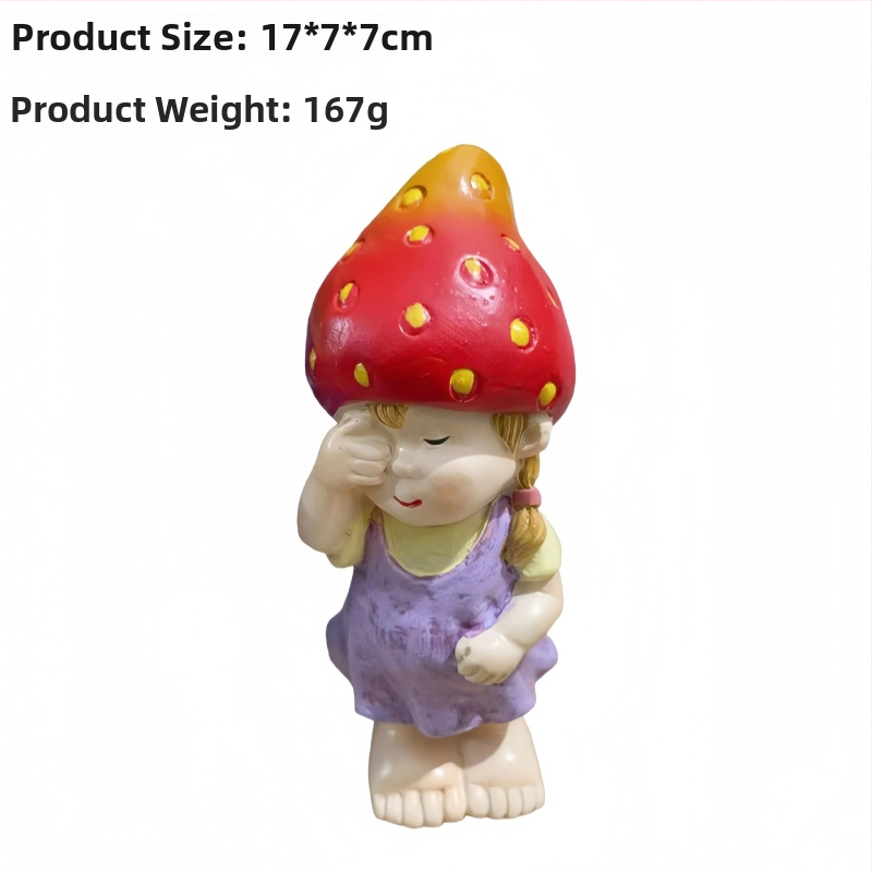 Figura od smole s voćem, crtani lik u stilu – ukras za vrt i stol, personalizirani