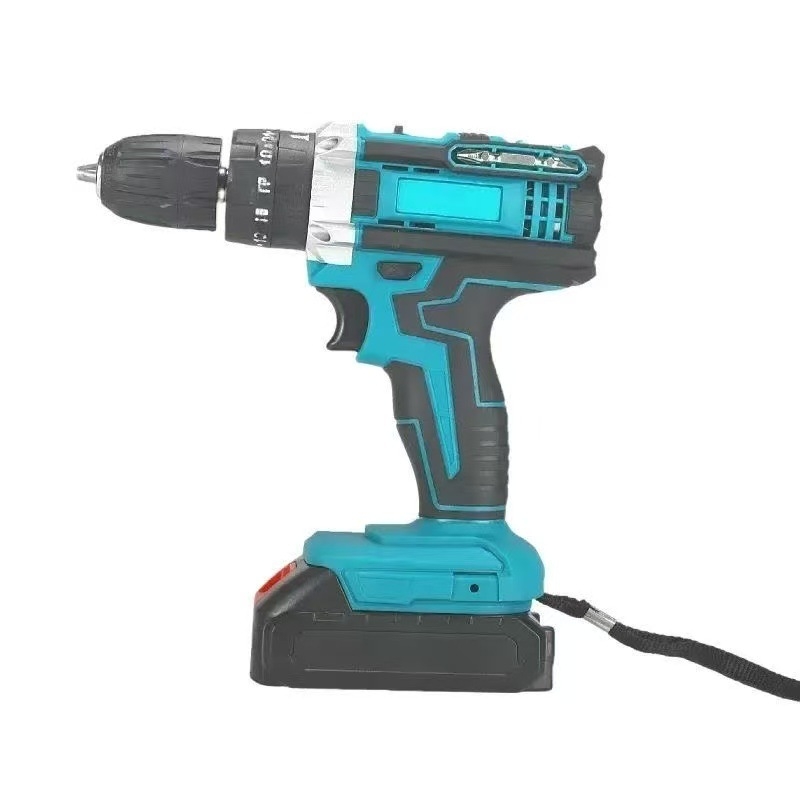 King bodi ръчна електрическа бормашина с презареждаема литиева батерия, 18–21 V, пистолетен дизайн, две скорости, патронник с три челюсти