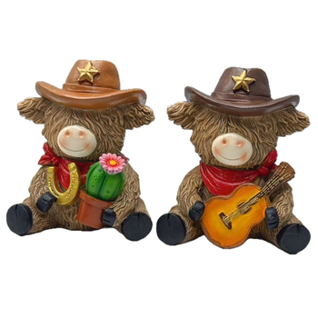 Άγαλμα ρητίνης αγελάδας Χάιλλαντ, μοντέρνος μινιμαλισμός, μάρκα Xunming, χειροτεχνήματα ρητίνης