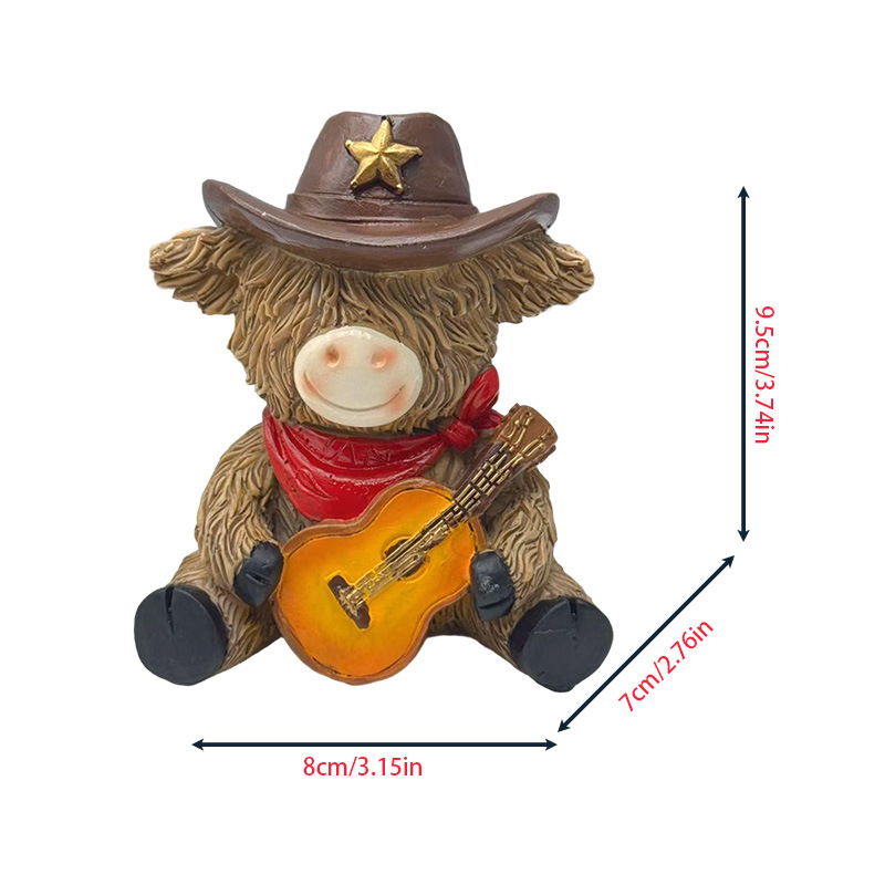 Άγαλμα ρητίνης αγελάδας Χάιλλαντ, μοντέρνος μινιμαλισμός, μάρκα Xunming, χειροτεχνήματα ρητίνης