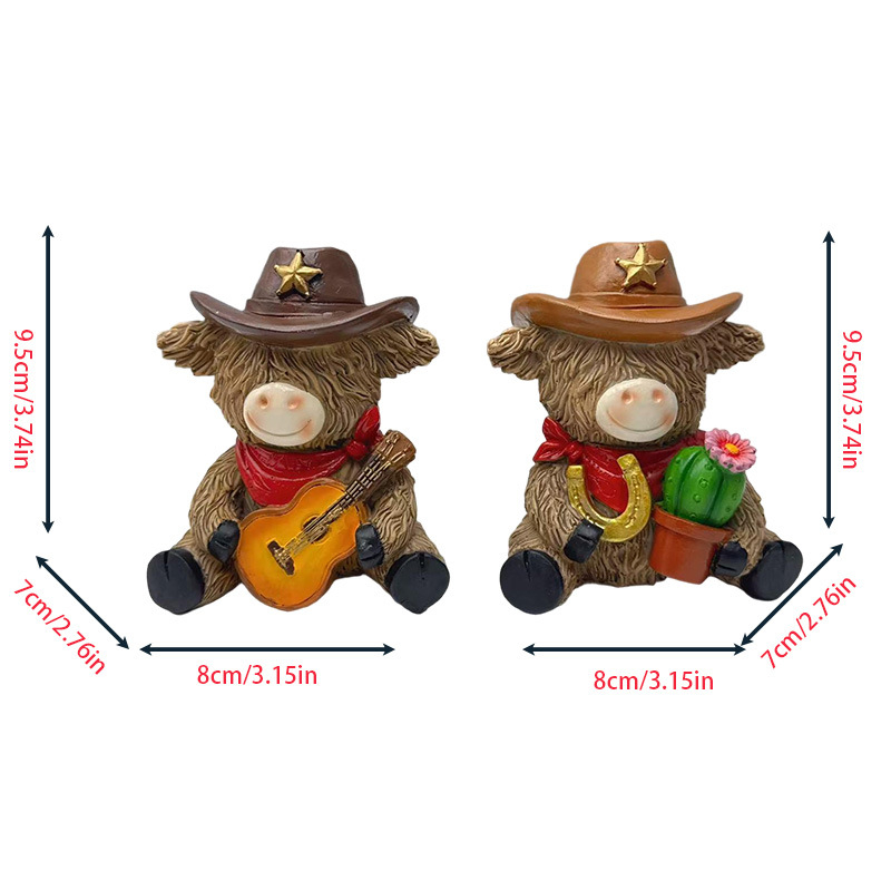 Άγαλμα ρητίνης αγελάδας Χάιλλαντ, μοντέρνος μινιμαλισμός, μάρκα Xunming, χειροτεχνήματα ρητίνης