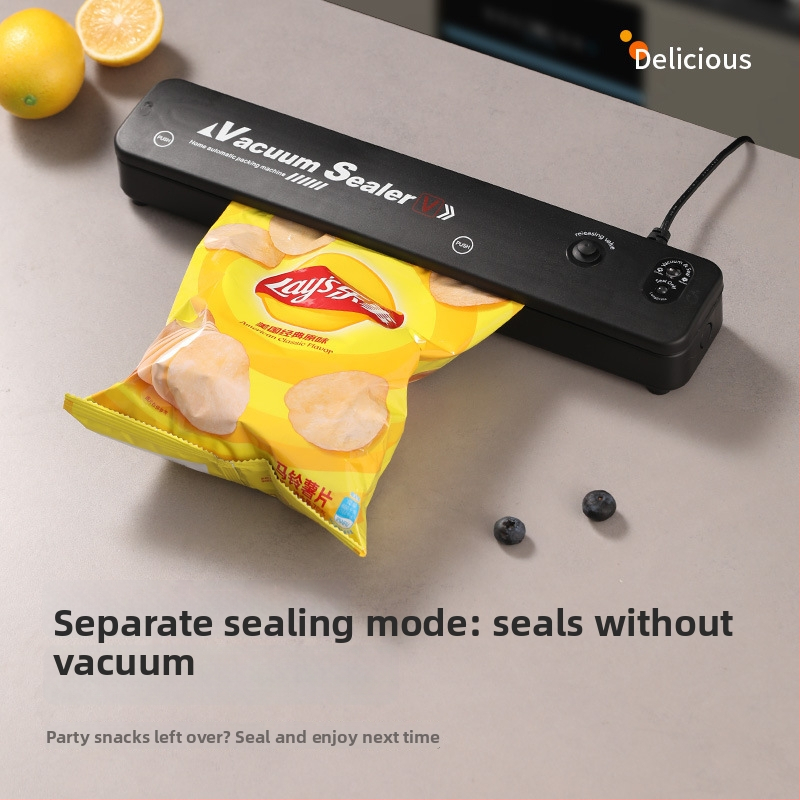 Otthoni használatra szánt vákuumzáró gép, kompakt, teljesen automata élelmiszer-csomagoló készülék (ABS ház; 50W; 110V; csomagolási térfogat 50; súly 350)