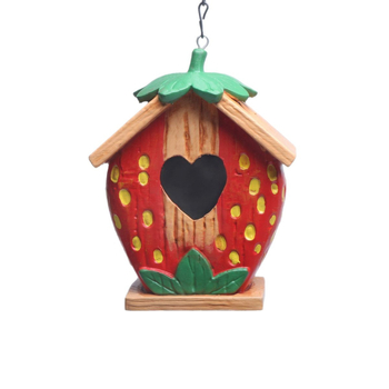 Gyanta madárfészek függő dísz, kertben használható kültéri falidísz, modern minimalist stílus