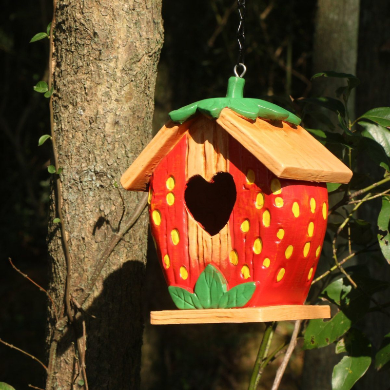 Gyanta madárfészek függő dísz, kertben használható kültéri falidísz, modern minimalist stílus