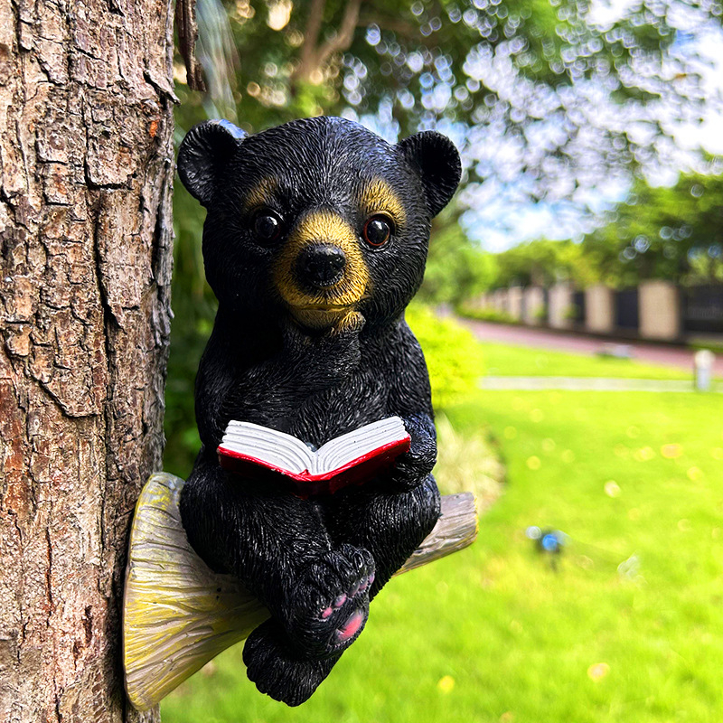 Gyanta kerti állatfigura - modern minimalista stílusú kültéri szobor Pengteng