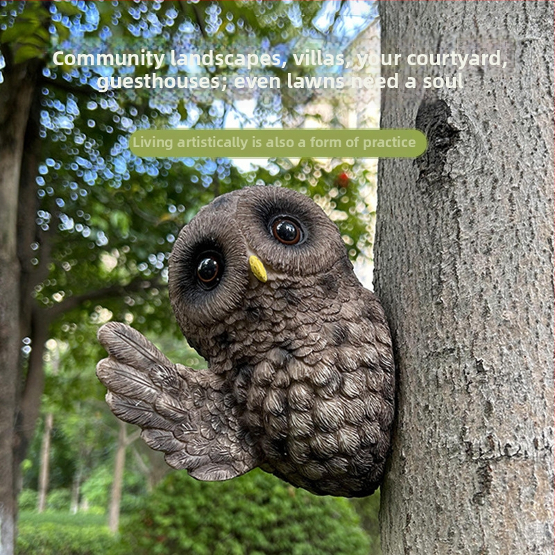 Gyanta kerti állatfigura - modern minimalista stílusú kültéri szobor Pengteng