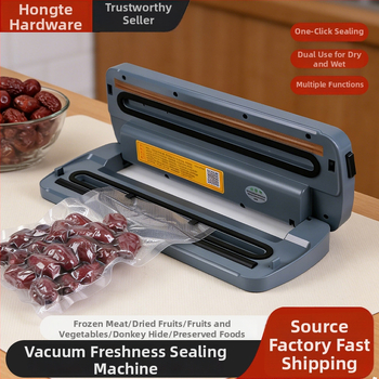 Otthoni használatra készült záró gép – vákuum- és műanyag zárás, 110–220V hálózati tápegység, ABS burkolat, 500–1000 ml kapacitás