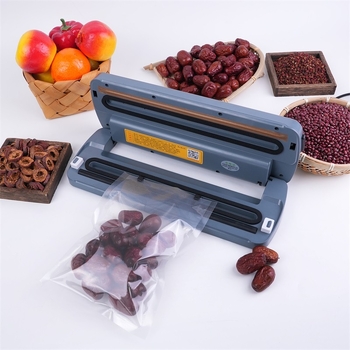 Otthoni használatra készült záró gép – vákuum- és műanyag zárás, 110–220V hálózati tápegység, ABS burkolat, 500–1000 ml kapacitás