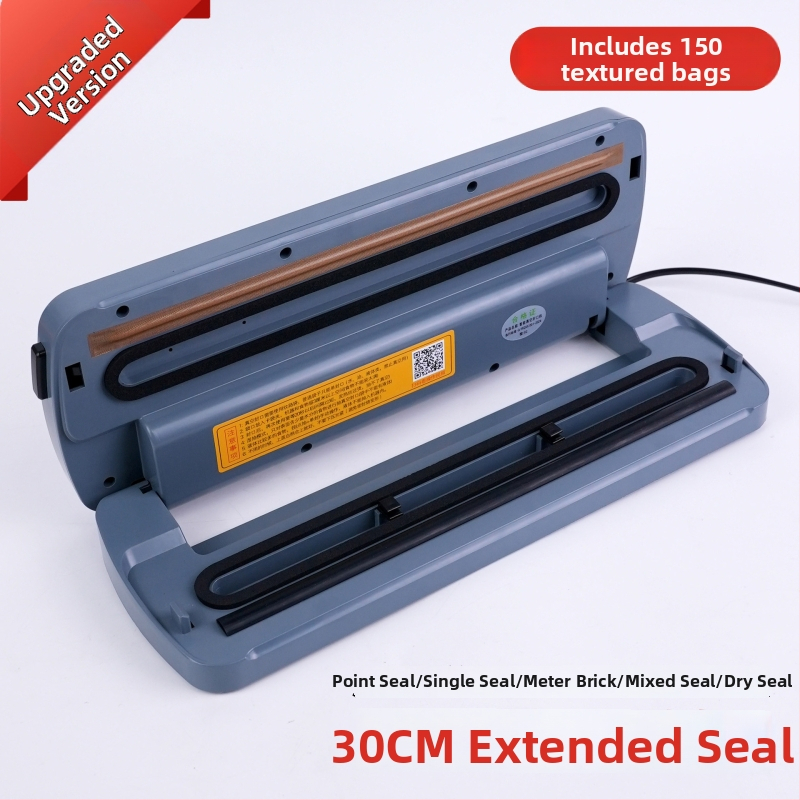 Otthoni használatra készült záró gép – vákuum- és műanyag zárás, 110–220V hálózati tápegység, ABS burkolat, 500–1000 ml kapacitás