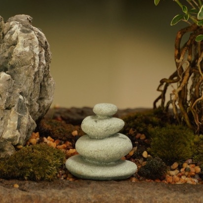 Dekorativni kamen u zen stilu od prirodne smole, kineski stil, kategorija Ruyi, mini pejzaž bonsai