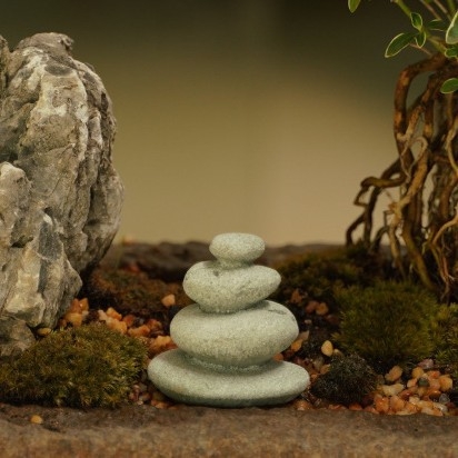 Dekorativni kamen u zen stilu od prirodne smole, kineski stil, kategorija Ruyi, mini pejzaž bonsai