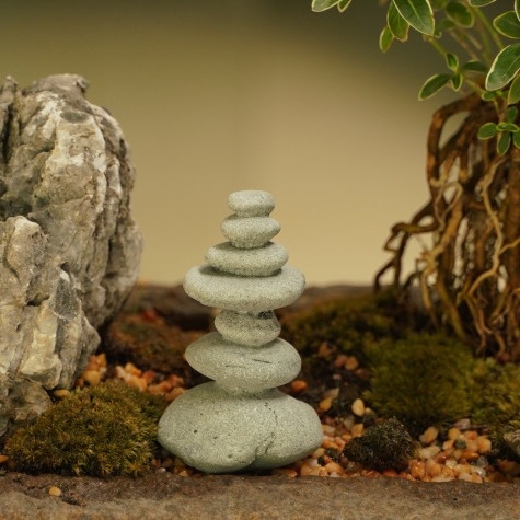 Dekorativni kamen u zen stilu od prirodne smole, kineski stil, kategorija Ruyi, mini pejzaž bonsai