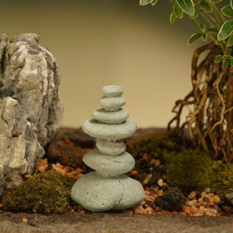 Dekorativni kamen u zen stilu od prirodne smole, kineski stil, kategorija Ruyi, mini pejzaž bonsai