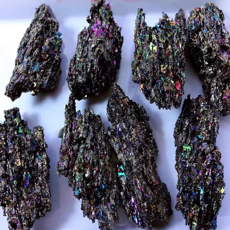 Geometrijski mineralni kristal – SiC sirovi kamen, obrazovni uzorak, kućna dekoracija (Kod proizvoda X20466)