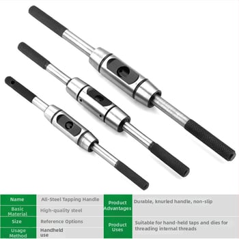 Závitovací kľúč s hriňovým mechanizmom, celokovová konštrukcia, nastaviteľný, chrómovaný, 45# oceľ, rovná rukoväť