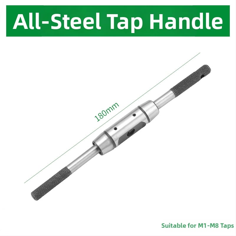 Závitovací kľúč s hriňovým mechanizmom, celokovová konštrukcia, nastaviteľný, chrómovaný, 45# oceľ, rovná rukoväť