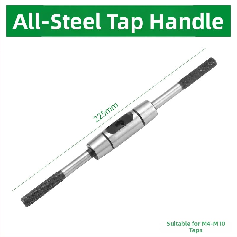 Závitovací kľúč s hriňovým mechanizmom, celokovová konštrukcia, nastaviteľný, chrómovaný, 45# oceľ, rovná rukoväť