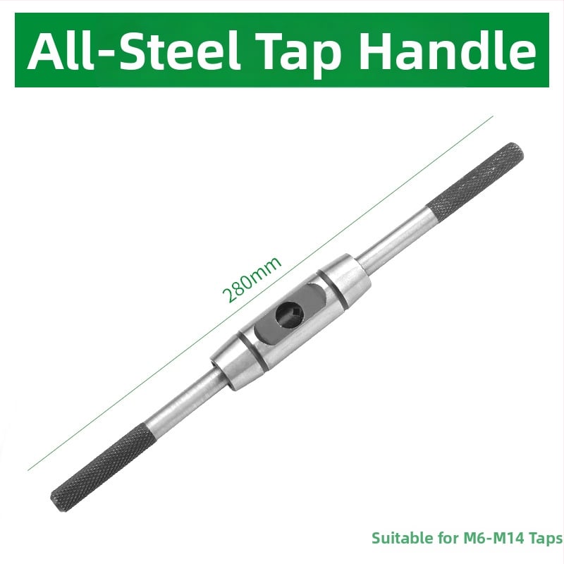 Závitovací kľúč s hriňovým mechanizmom, celokovová konštrukcia, nastaviteľný, chrómovaný, 45# oceľ, rovná rukoväť