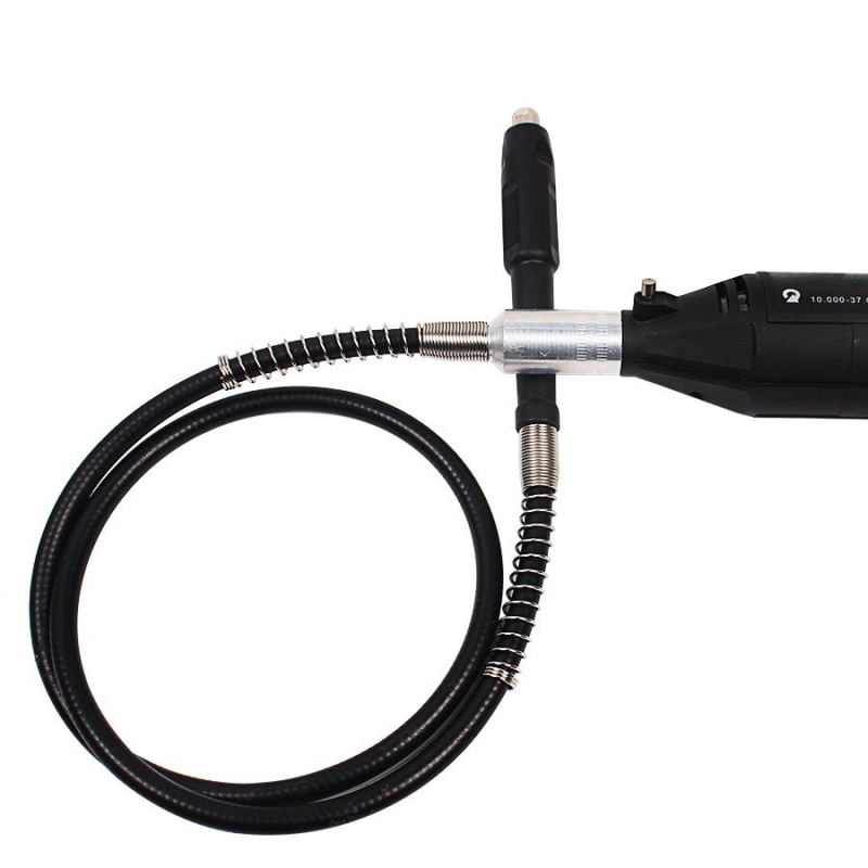 Електрическа шлайфмашина с гъвкав вал и универсален патрон; гравираща писалка, ключ; щепселно захранване 110–220V; фиксирана скорост; тегло 0,25 кг; за гравиране, рязане, полиране и шлайфане