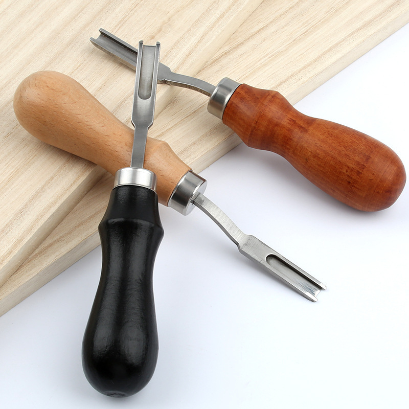 Edge Scraper s drvenom drškom – Leather DIY Tool, French Wide Edge, Thinning Knife (Origin: Anhui; Brand: Yl; Nije uvezeno)