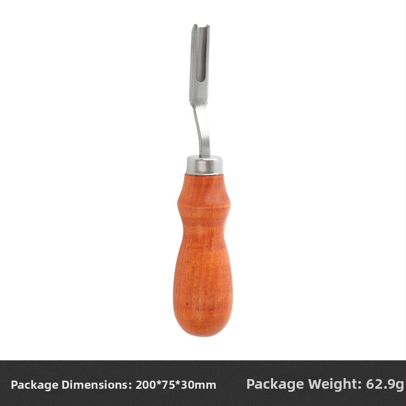 Edge Scraper s dreveným úchytom – Leather DIY Tool, French Wide Edge, Thinning Knife (Pôvod: Anhui; Značka: Yl; Nie je dovážaný)