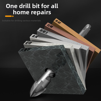 Vrták na keramické obklady, wolfrámová zliatina, štvorhranný, guľatá rukoväť, trojuholníkový špič, kompatibilný s kladivovým vrtákom