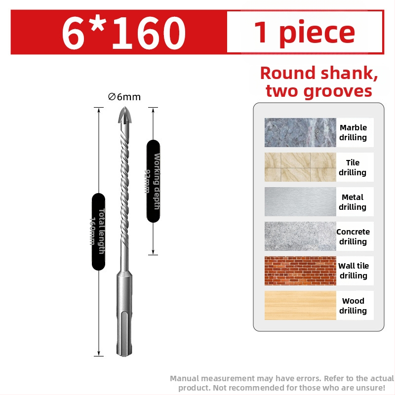 Vrták na keramické obklady, wolfrámová zliatina, štvorhranný, guľatá rukoväť, trojuholníkový špič, kompatibilný s kladivovým vrtákom