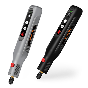 Elektromos csiszoló toll – hordozható kézi többszörös használatú eszköz gravírozáshoz, polírozáshoz, vágáshoz és fúráshoz; újratölthető lítium-ion akkumulátor, 3.7–5V, öt fokozatú sebességszabályozás, USB adatkábel, tömeg 0.45 kg