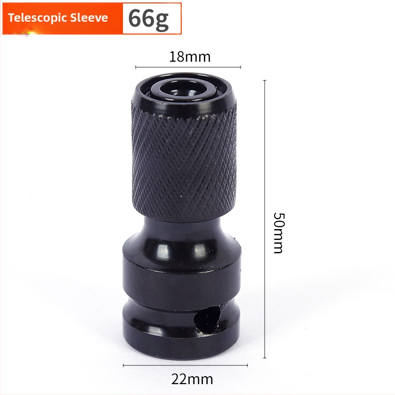 Teleskopski opružni adapter za električni ključ – glava za konverzijo u hex bit, od 1/2 do 1/4 hex