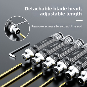 Set šesťuholníkových skrutkovačov a kľúčov pre model lietadla, magnetické nástroje z rýchloreznej ocele (HSS)