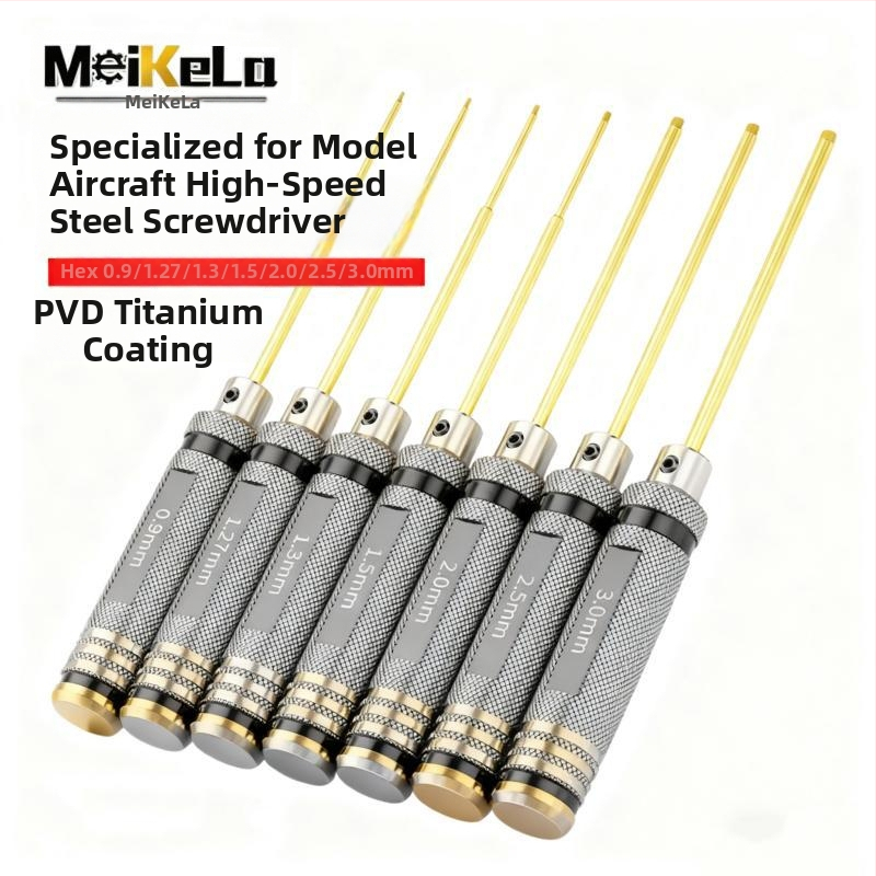 Set šesťuholníkových skrutkovačov a kľúčov pre model lietadla, magnetické nástroje z rýchloreznej ocele (HSS)