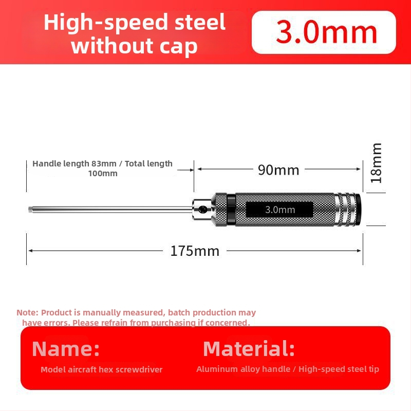 Set šesťuholníkových skrutkovačov a kľúčov pre model lietadla, magnetické nástroje z rýchloreznej ocele (HSS)
