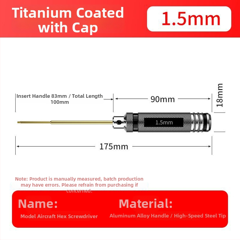 Set šesťuholníkových skrutkovačov a kľúčov pre model lietadla, magnetické nástroje z rýchloreznej ocele (HSS)