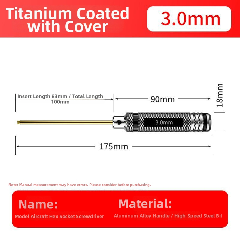 Set šesťuholníkových skrutkovačov a kľúčov pre model lietadla, magnetické nástroje z rýchloreznej ocele (HSS)