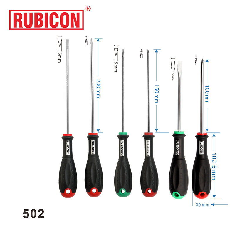 Κατσαβίδι Robin Hood RUBICON με σταυρωτή κεφαλή, μαγνητικό, από χρωμιο-βανadi χάλυβα (σταυρωτή κεφαλή • μαγνητικό • CR-V)