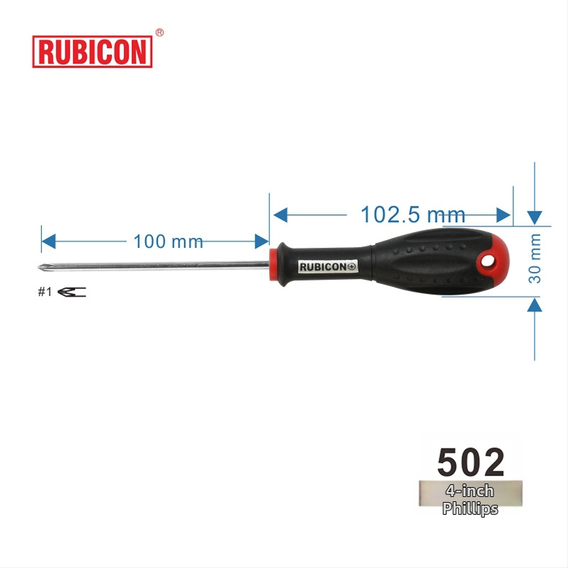 Šroubovák Robin Hood RUBICON s krížovou hlavou, chróm-vanádium oceľ, magnetický (krížová hlava • magnetický • CR-V)