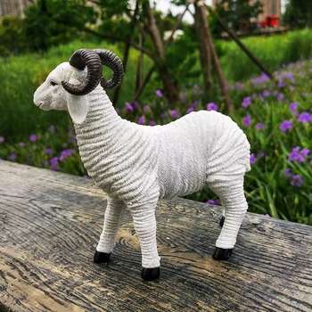 Γλυπτό κατσίκας για εξωτερικό κήπο (Μάρκα: Zhuo Hua; Υλικό: Φυσική ρητίνη; Στυλ: ποιμενικό; Διαδικασία: γλυπτική)