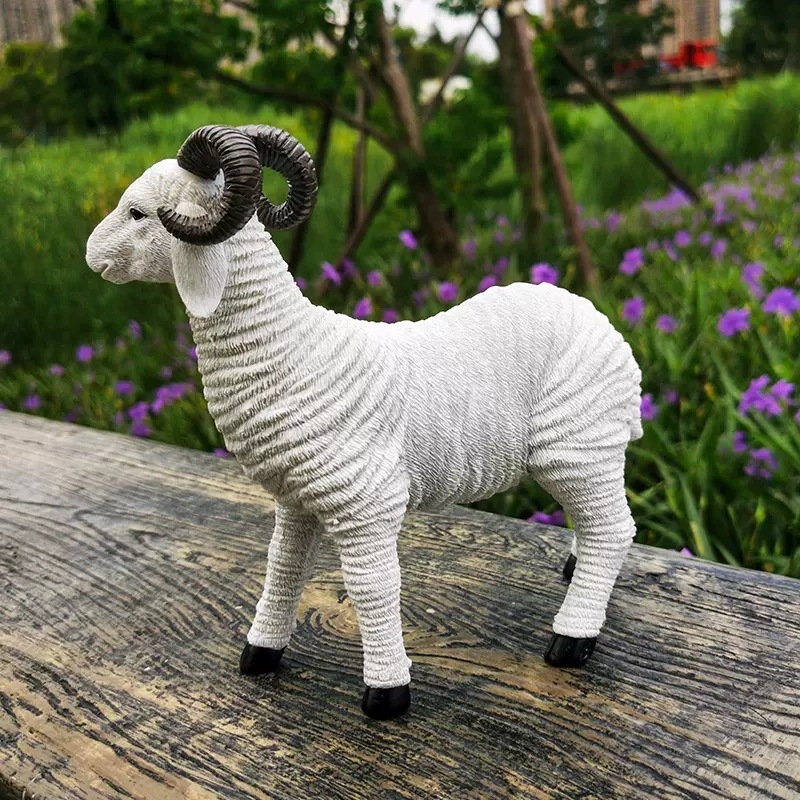 Γλυπτό κατσίκας για εξωτερικό κήπο (Μάρκα: Zhuo Hua; Υλικό: Φυσική ρητίνη; Στυλ: ποιμενικό; Διαδικασία: γλυπτική)