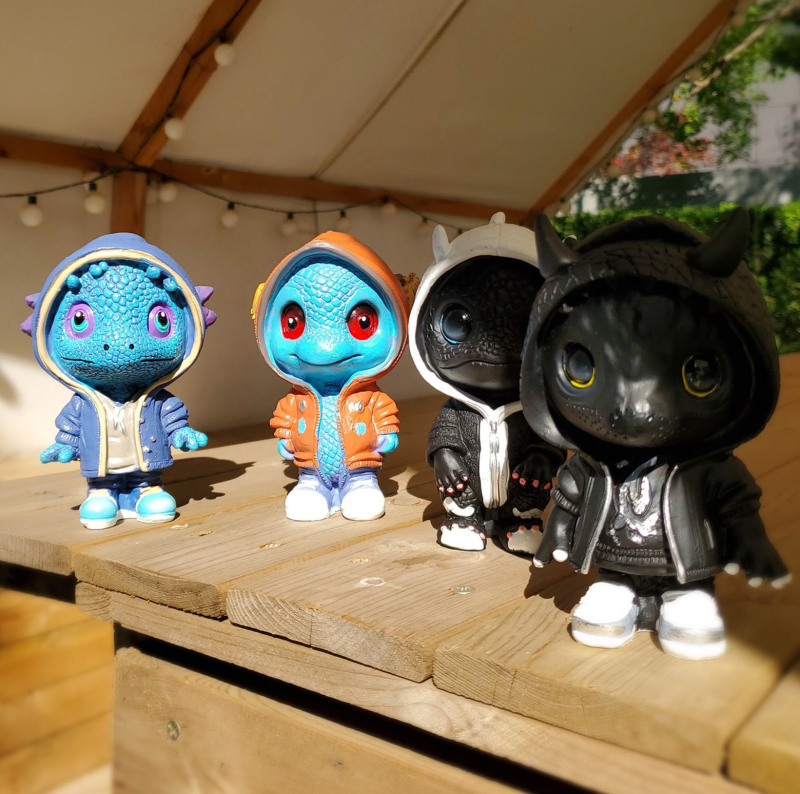 Mutang Ρητίνη Διακοσμητικό Δράκος-Ελφ – Καρτούν Φιγούρα Δράκου, Χριστουγεννιάτικη Διακόσμηση Κήπου