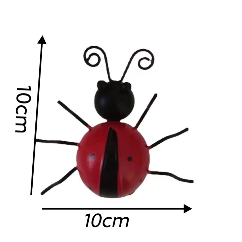 Kovani željezni ukras s motivom ladybug za dom i vrt – Hua Jie, materijal: željezo, stil: moderni minimalistizam, proces: drugi