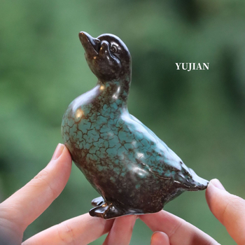 Κεραμική Tea Pet πάπια για κήπο - διακοσμητικό με μοντέρνο μινιμαλιστικό ύφος, γλασαρισμένη επιφάνεια, τεχνική: ψημένο σε φούρνο, Εισαγωγή: Όχι (Υλικό: κεραμικό; Επιφάνεια: γλασαρισμένη; Τεχνική: καμίνι·ψητό; Στυλ: μοντέρνο μινιμαλιστικό; Εισαγωγή: Όχι)