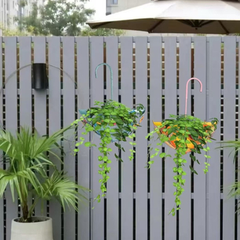 Γλάστρα-ομπρέλα από σίδηρο με γεωμετρικό σχήμα για οικία, κήπο, πλατεία και γραφείο – αγροτικό στυλ