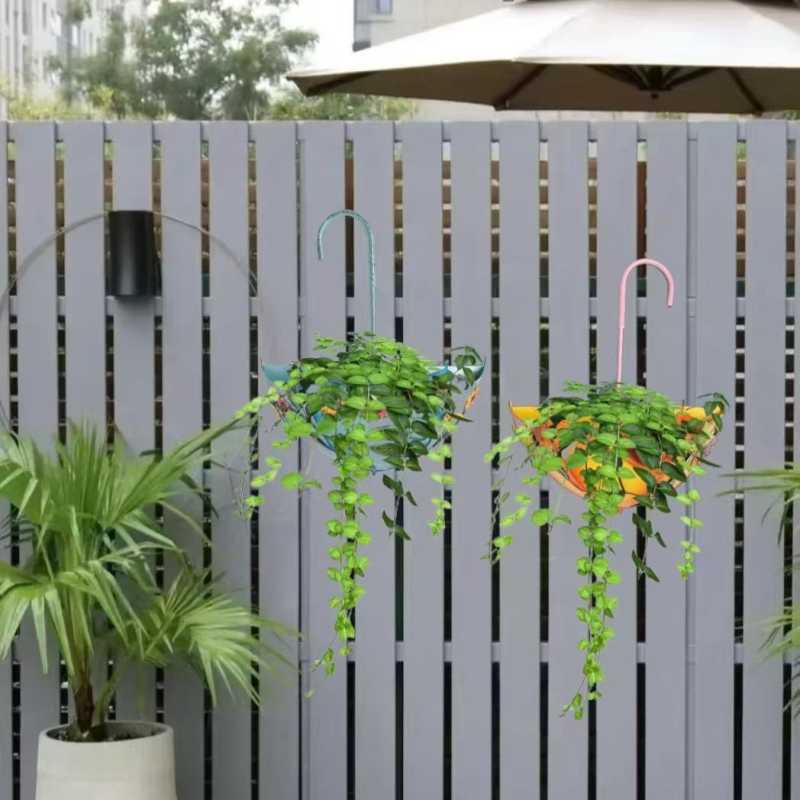 Γλάστρα-ομπρέλα από σίδηρο με γεωμετρικό σχήμα για οικία, κήπο, πλατεία και γραφείο – αγροτικό στυλ