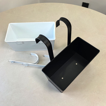 Viseći metalni pravokutni žardinjer, kovanog željeza, s odvojivim visećim spremnikom za vanjske prostore