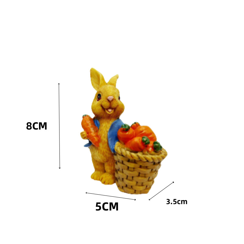Uskrsni zeko od smole za vanjski vrt i bonsai – figura životinje Hongxin