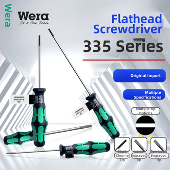 Vera pločasti odvijač 335 serije, industrijske klase, CR-V čeli, oštrica 2-6 mm, PVC držak