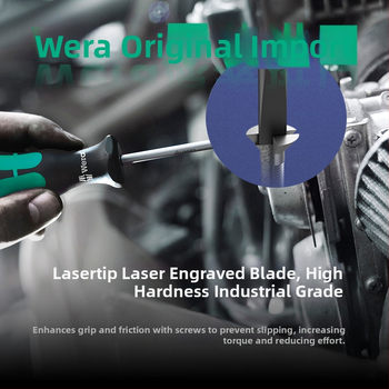 Vera pločasti odvijač 335 serije, industrijske klase, CR-V čeli, oštrica 2-6 mm, PVC držak