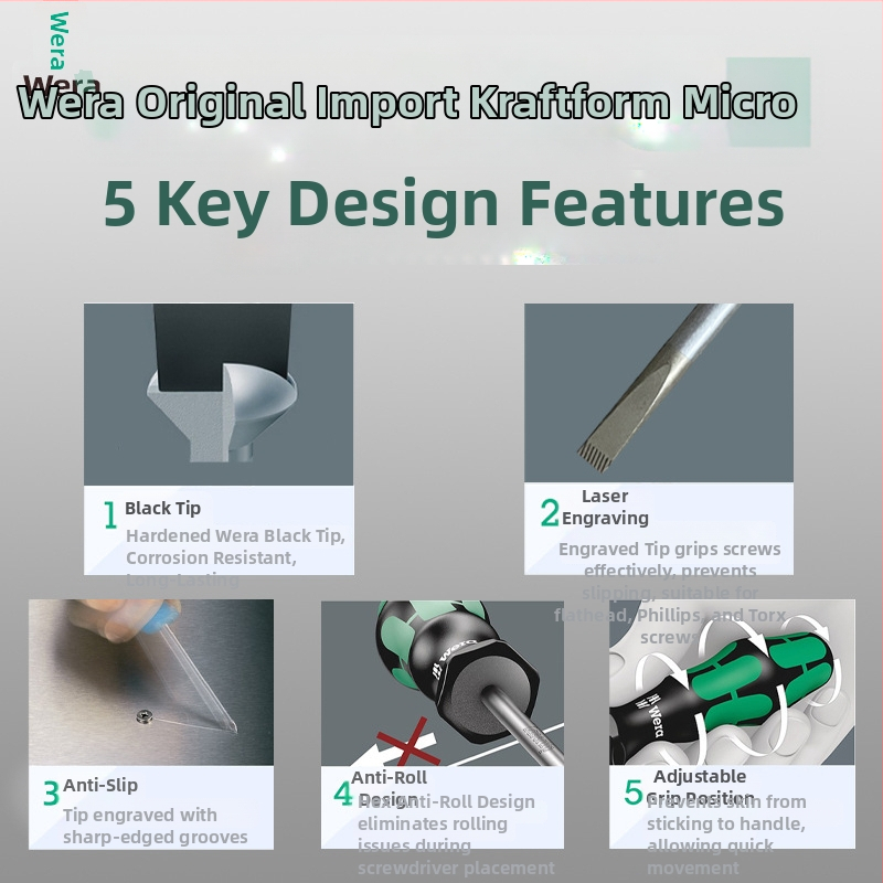 Vera pločasti odvijač 335 serije, industrijske klase, CR-V čeli, oštrica 2-6 mm, PVC držak